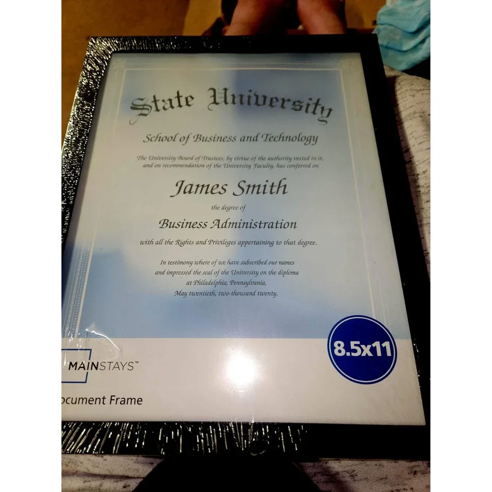 8.5 x 11 Document Frame with Free Shipping